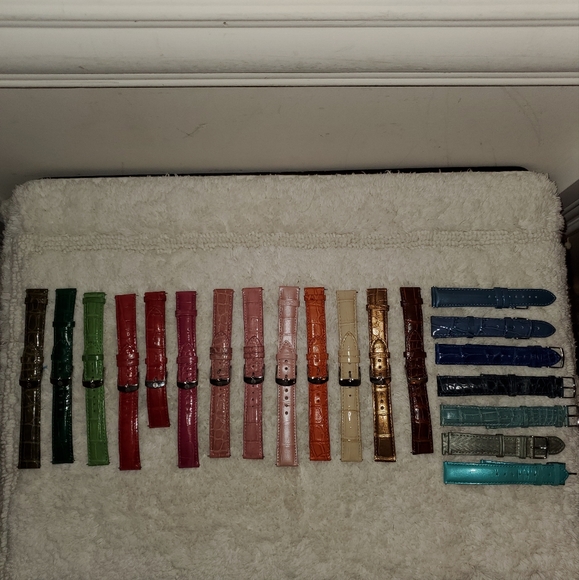 Authentic Michele Watch Band Lot of 20 Plus Unbranded Bands 36-Good Quality! - Picture 3 of 14